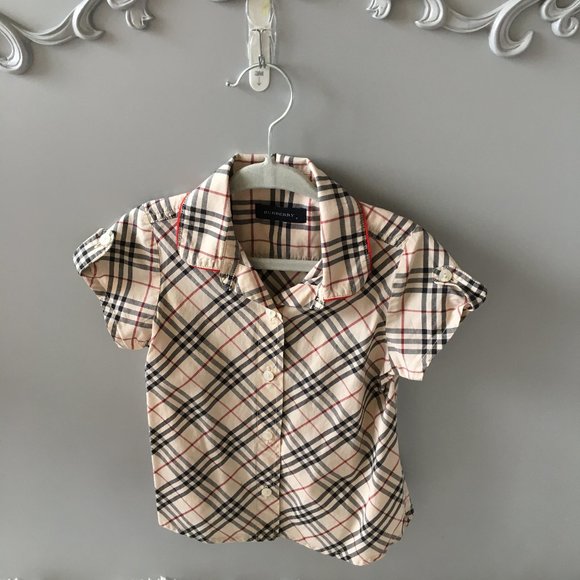 Other - BURBERRY Short Sleeve Button Down Size 2 Toddler